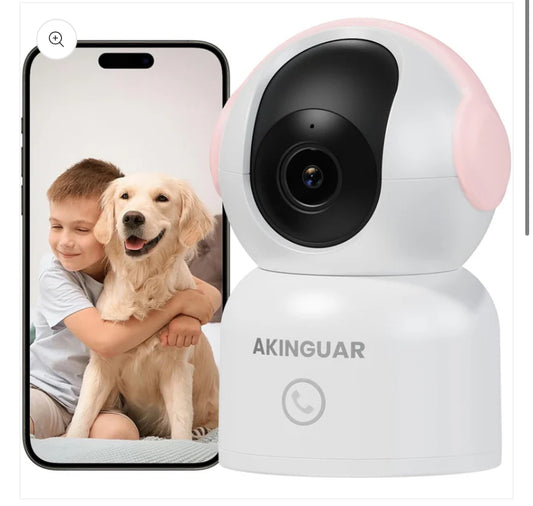 Wifi Camera, 2K 3MP Pet Cameras, Security Cameras Indoor Wireless, 360° Indoor Wifi Camera, Night Vision, One-Touch Call, Smart Motion Detection