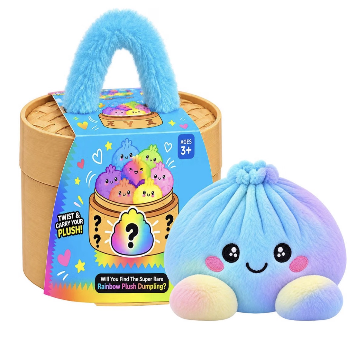 Plush Dumpling Mystery Squishy Bao Bun with Steamer Blind