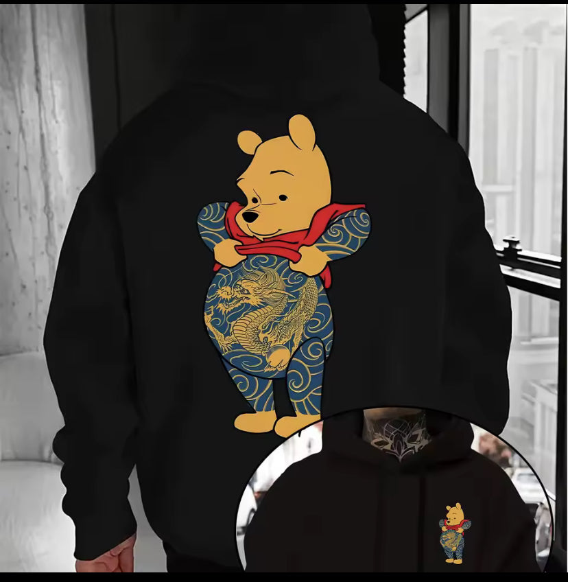 Disney Winnie The Pooh Hoodies Fashion Oversized Streetwear