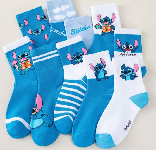 5 Pairs Women's Spring/Summer Stitch ( ) Funny Moment Printed Stripe Cuff Breathable Comfortable Cute Style Boat Socks, Fashion Ladies Socks