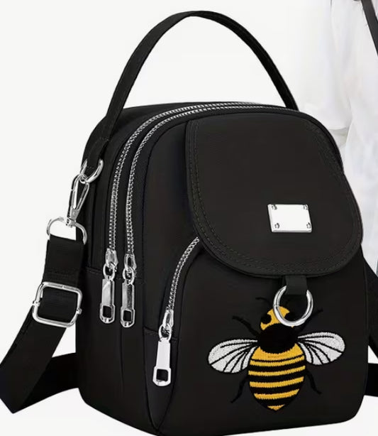 1pc Trendy Casual Woven Bee Pattern Bag for, Stylish and Sophisticated Shoulder or Crossbody Handbag