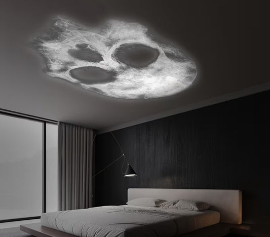 360° Rotatable Skull LED Projector Lamp - USB-Powered Halloween Decorative Light with Realistic Skull Design