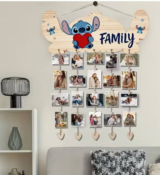 Disney Stitch Wall Decor, a Set of Wooden Hanging Art Style Decorating