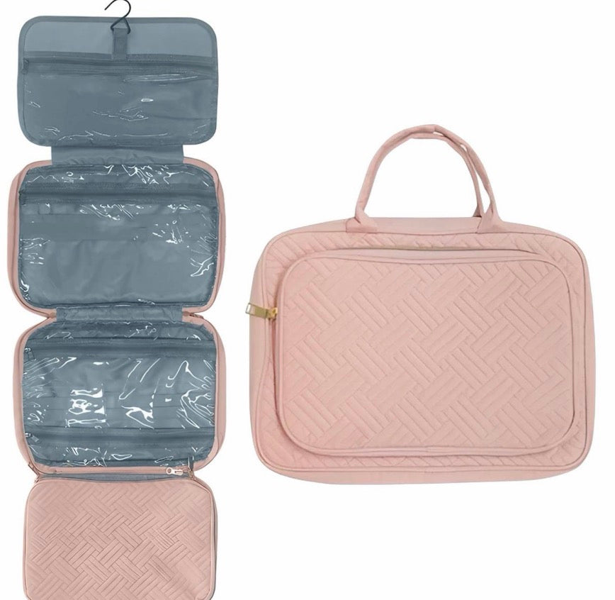 Hanging Toiletry Bag, Pink Travel Wash Bag, Travel Essentials, Make Up Bag for Women