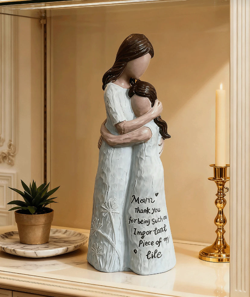 Mother And Daughter Angel Resin Statue, Family Angel Statue - Long-Lasting Collection Statue, Warm Angel Resin Statue Home Statue For Mother And Daughter