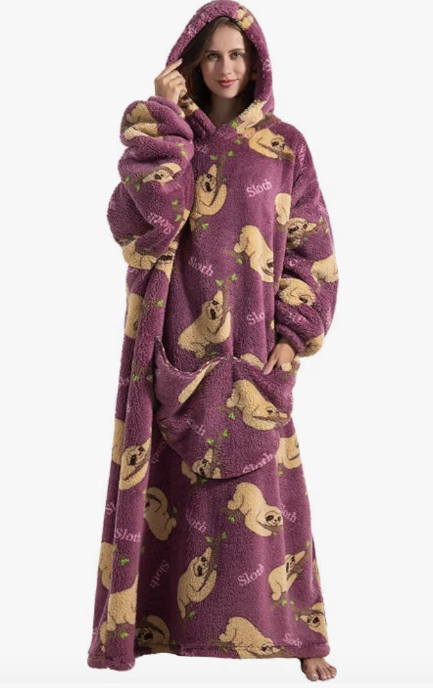 Extra Long Oversized Blanket Hoodie, Adult