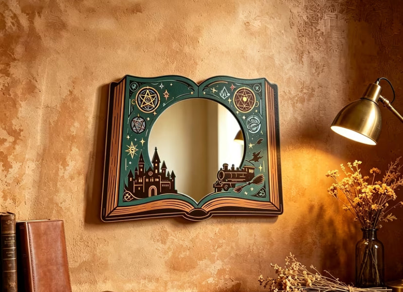 [Officially Licensed] WB,  Magic Book Wall Mirror, a Collectible for  Fans