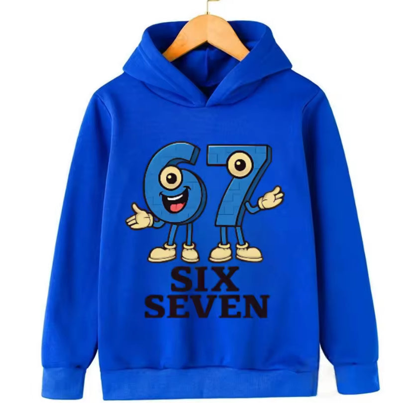 67 Baby Vibes" children's hoodie