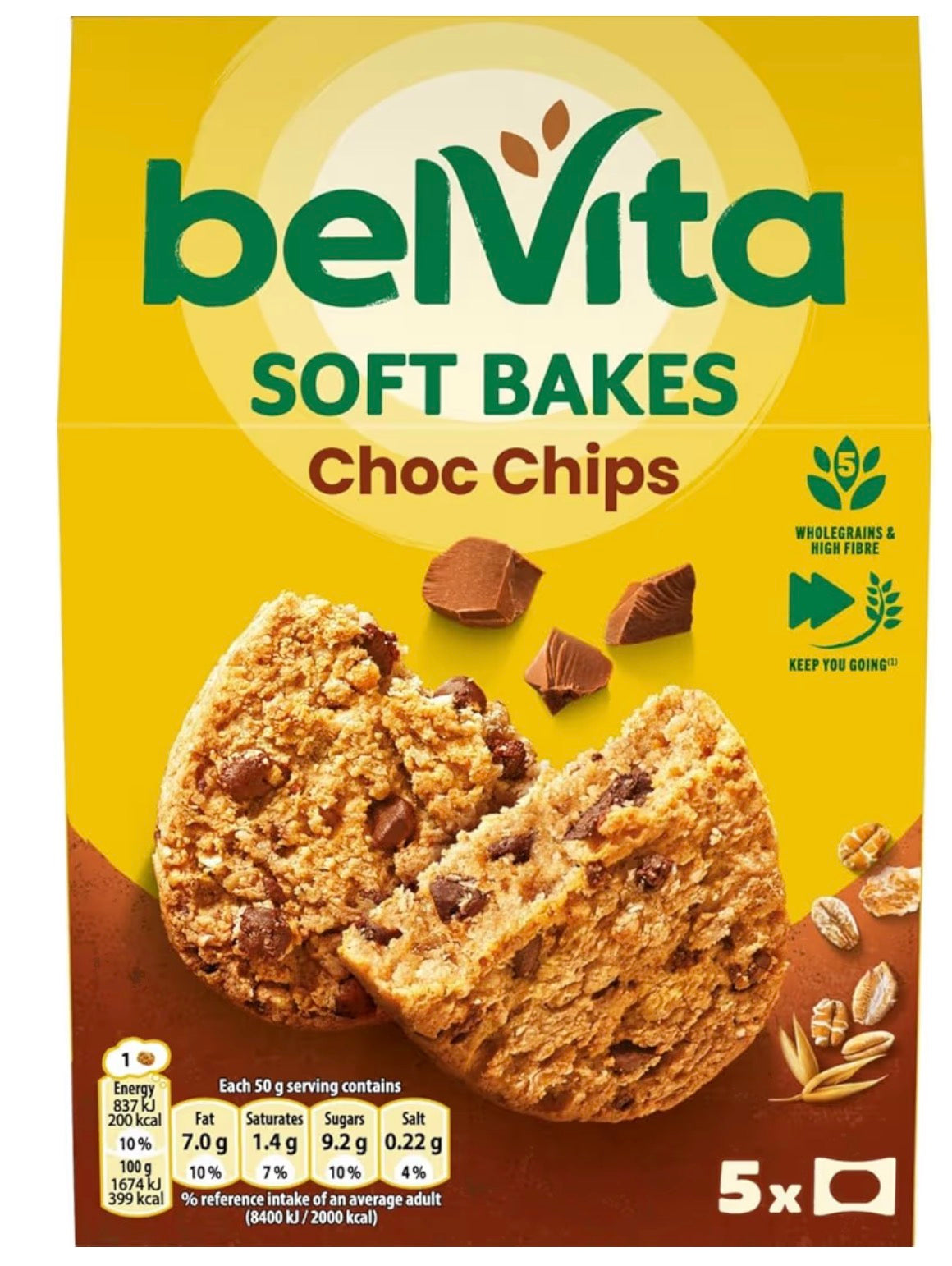Belvita Soft Bakes Chocolate Chip Snack Bars, 250 g (Pack of 1)