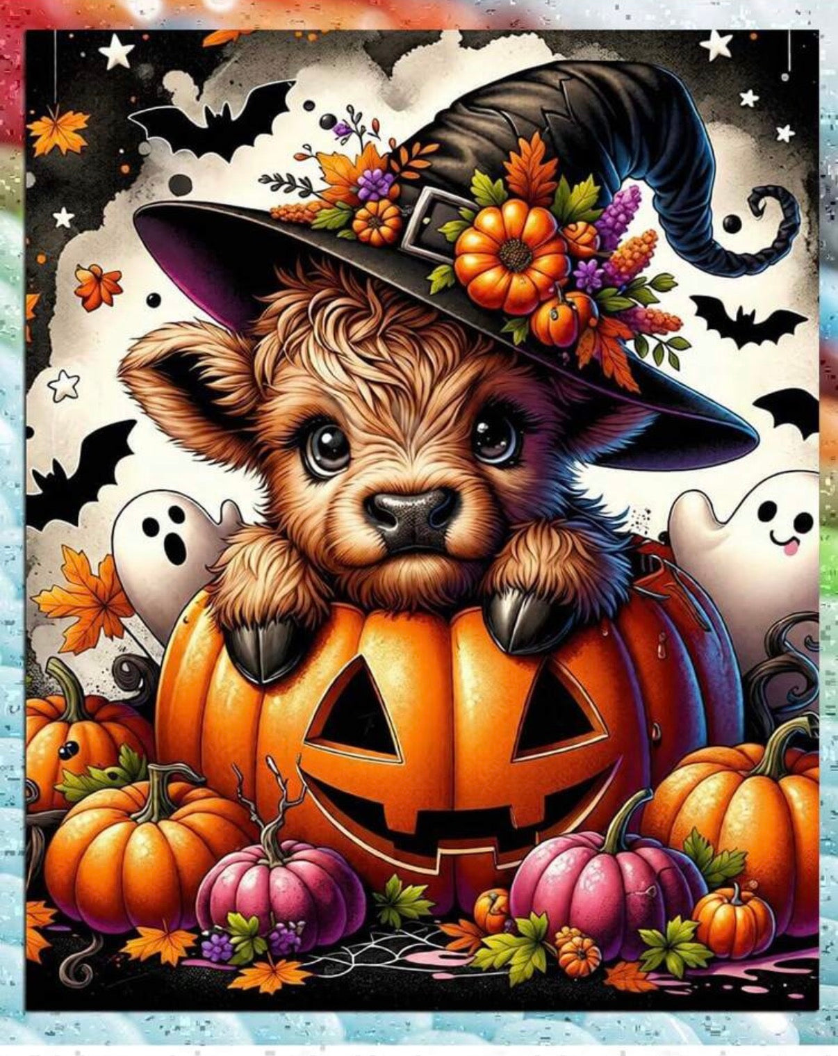 Halloween Highland Cow Diamond Art Kits