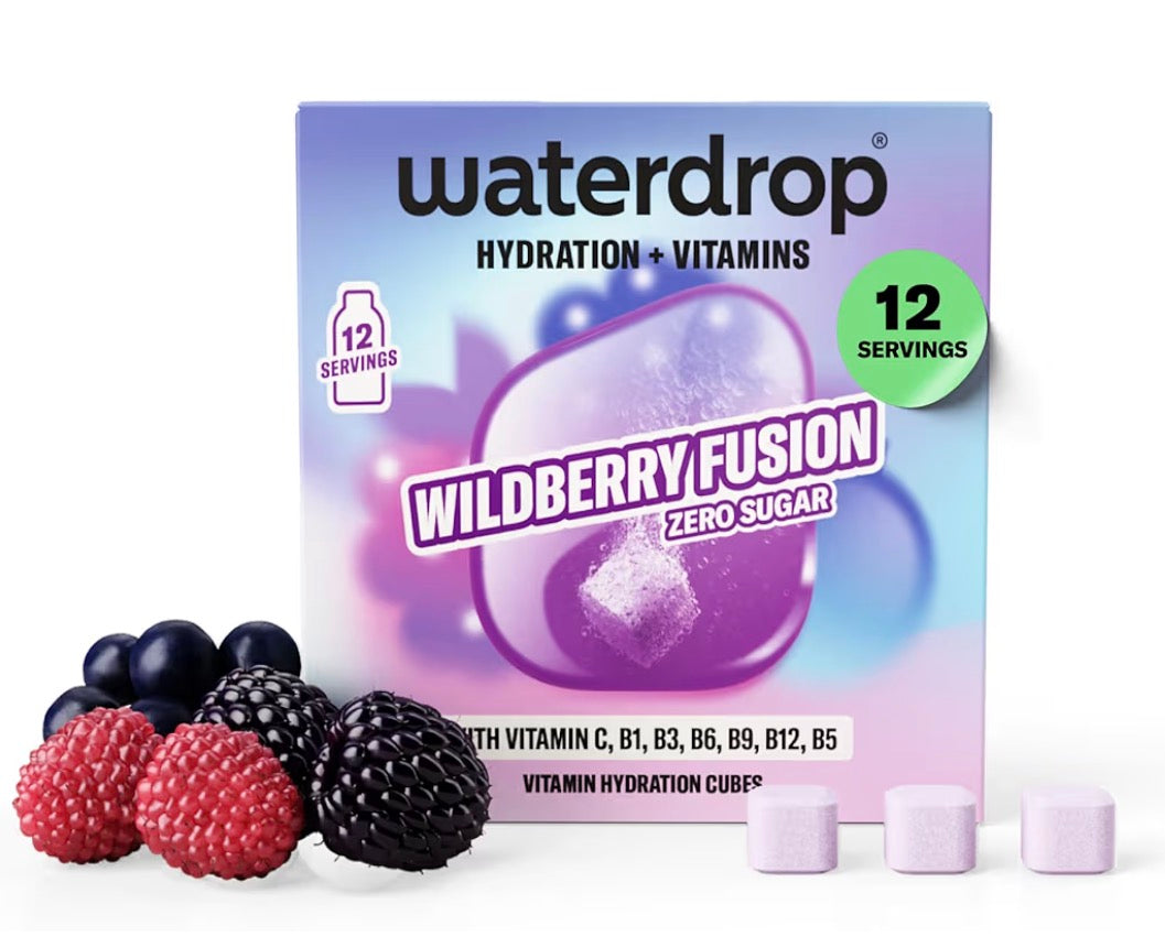 waterdrop® Wildberry Fusion Hydration Tablets - 12 Sugar Free Water Flavouring Cubes