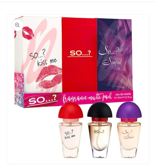 Trio Three For Me Womens Eau de Toilette Perfume Gift Set, Travel Size Perfume for Women (3x15ml)
