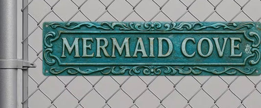 2D Flat, 1pc Mermaid Cove Nautical Wall Plaque