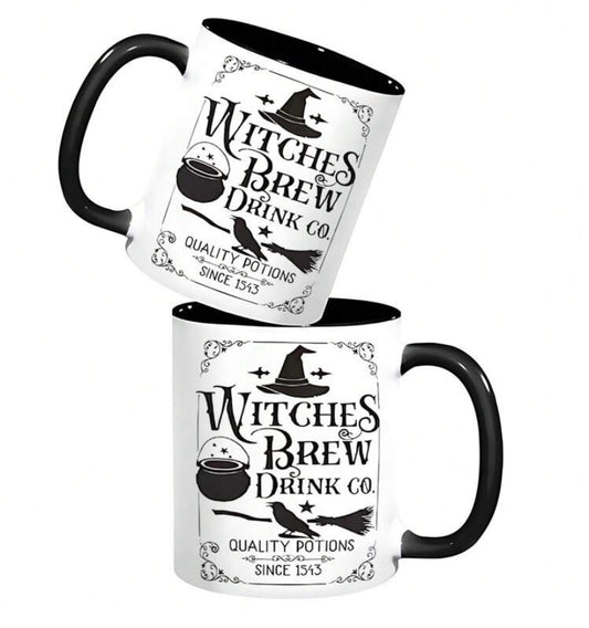 1pc 11oz Witch Ceramic Coffee Mug - Hand Wash Only