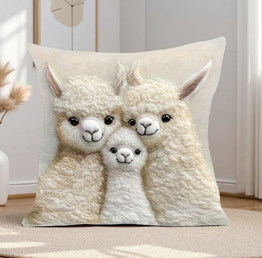 Alpaca Cushion Covers 45x45cm Short Plush No Insert | Sweet alpaca animal print,lovely cute stuff