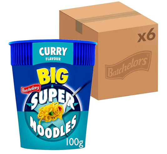 Batchelors Big Super Noodles Chicken Flavour Instant Snack Pot, 100 g (Pack of 6)
