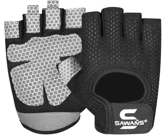 Gym Gloves for Men and Women, Breathable Gloves for Women, Silicone Non-Slip Palm Protection, for Training, Cycling