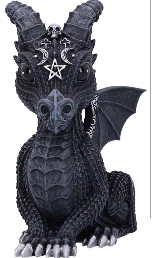 Nemesis Now Cult Cuties Lucifly 10.7cm, Resin, Black, Cult Cuties Dragon Figurine, Scarily Adorable Horned Dragon Figurine, Silver Detailing, Cast in the Finest Resin, Lovingly Hand-Painted