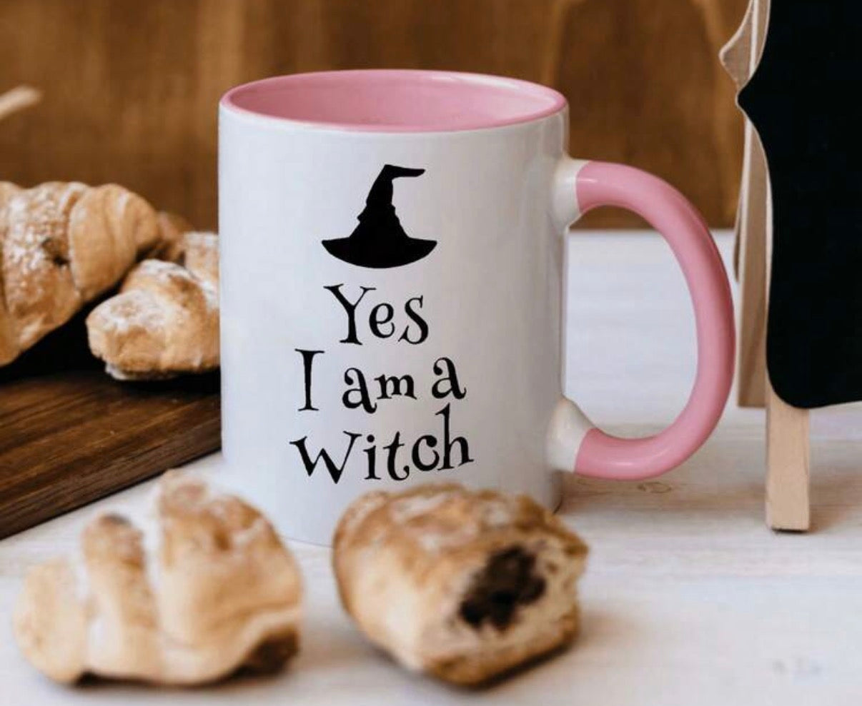 Yes I'm A Witch Ceramic Mug - Halloween Themed Coffee Mug