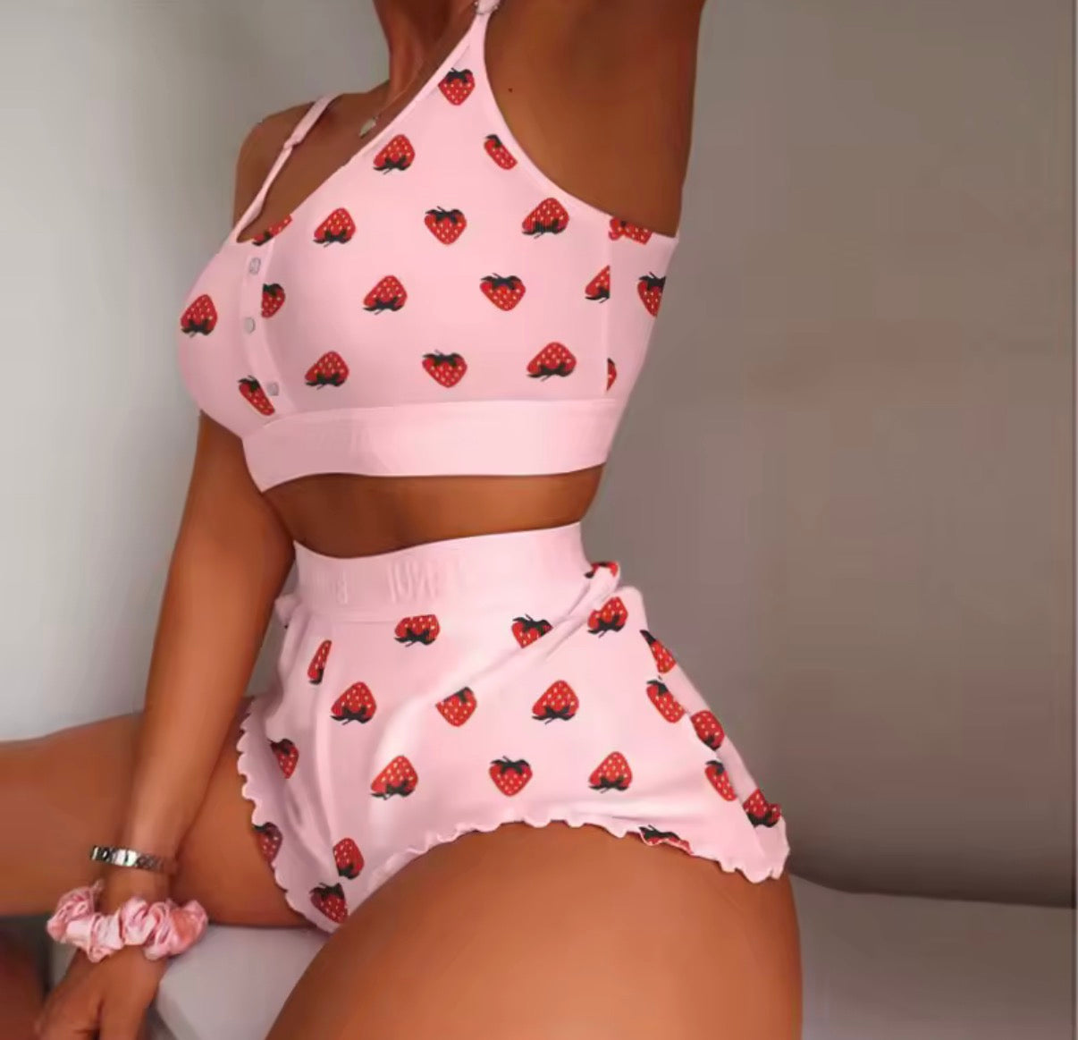 2 Pieces Set Women's Pajama Shorts Suit