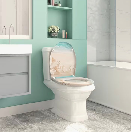 1pc Toilet Lid with Soft Close Toilet Lid WC Seat Soft Close Toilet Seat with Quick Release Function Duroplast Oval Easy Installation