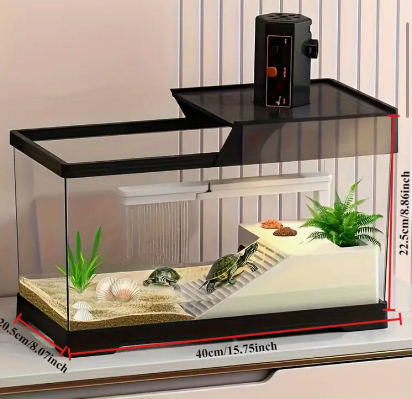 Large Turtle Fish Tank, Acrylic Turtle Fish Beginner Combination