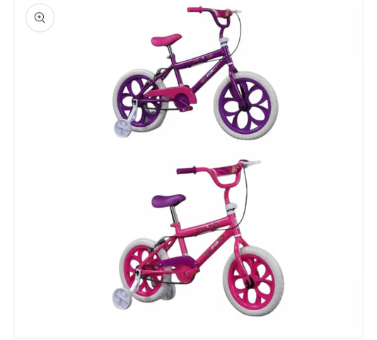 12 inch Kids Bike Children Girls Pink Purple Bicycle