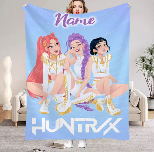 1PC Custom Name K-Pop Demon Hunters Blanket