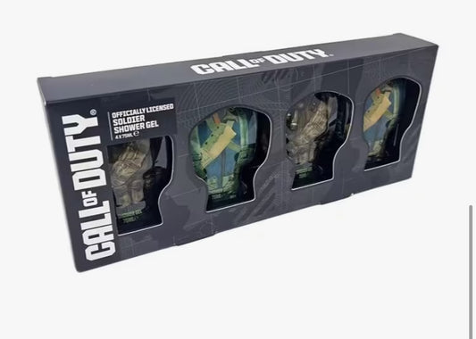 Call of Duty Shower Gel Gift Set – 4 × 75ml Body Wash Bottles – Gaming Themed Gift Box
