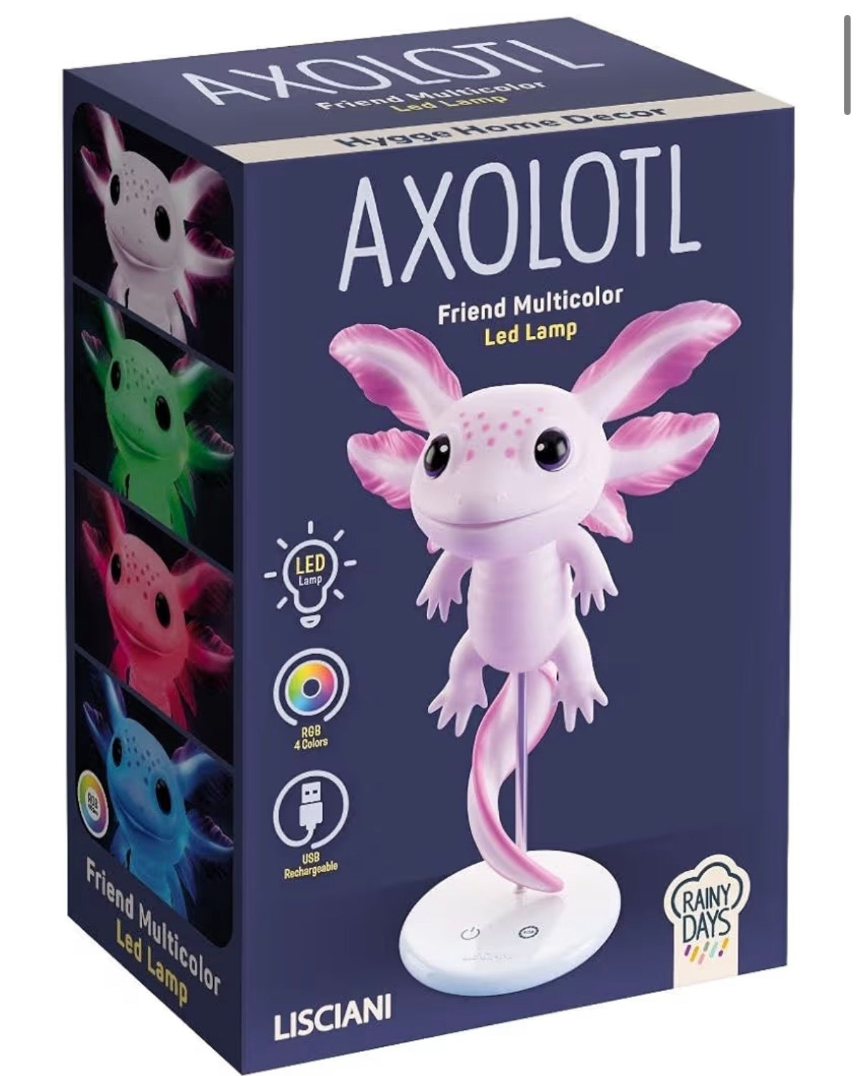 Rainy Days - Bush Baby LED Lamp from 12 Years - Adjustable Intensity Animal Nightlight - USB Type C Rechargeable - Dimmed Lighting - Teenage Bedroom - Promotes Autonomy and Relaxation