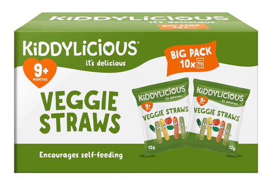 Kiddylicious Veggie Straws Box - Delicious Snacks for Kids - Suitable for 9+ Months - 10 Packs