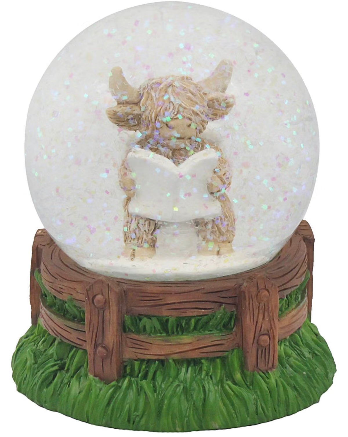Lesser & Pavey Highland Cow Loo Time Waterglobe Home Decor Figurine.