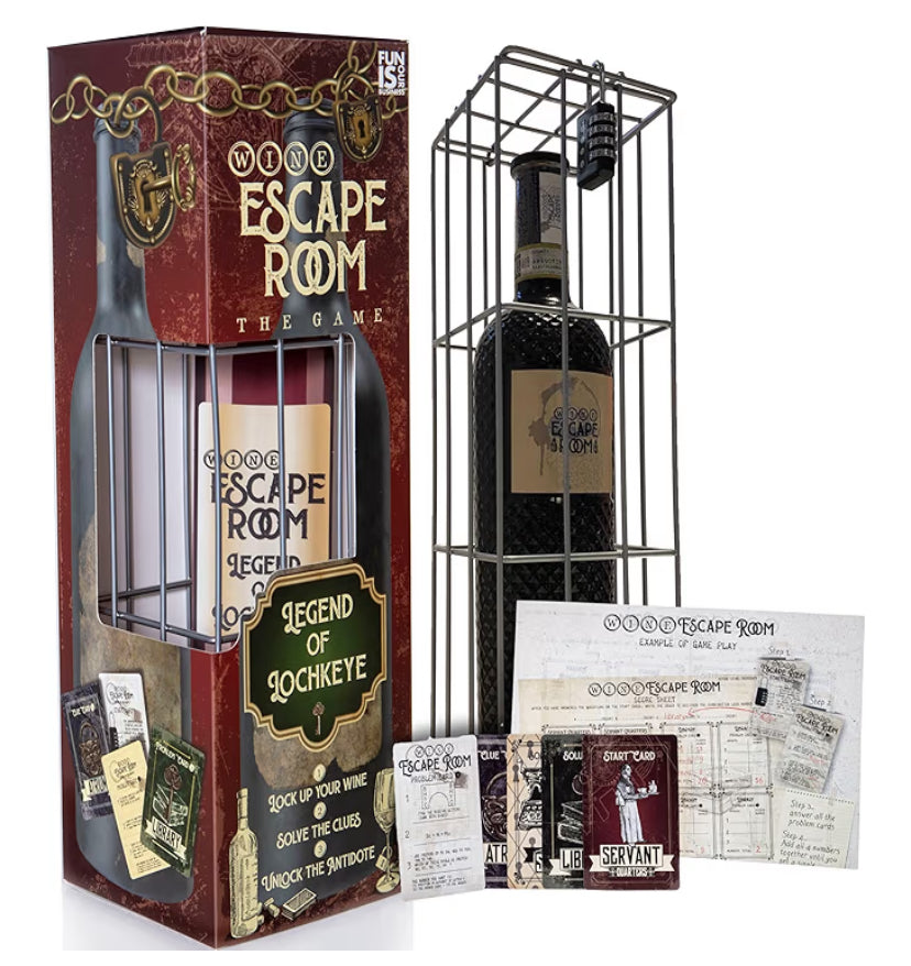 Wine Escape Room Game-Bottle Puzzle Box For Adults