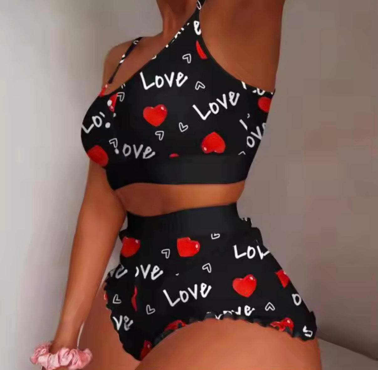 2 Pieces Set Women's Pajama Shorts Suit