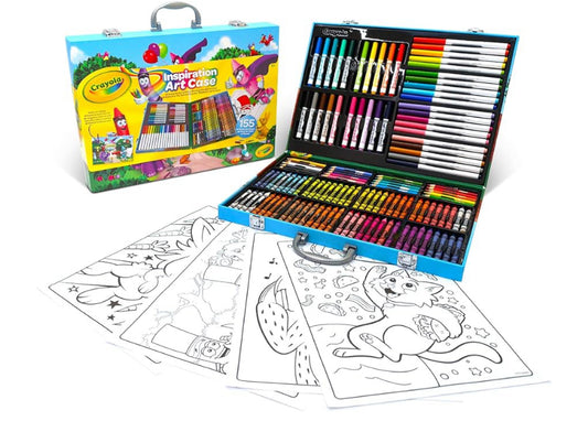 CRAYOLA Inspiration Art Case; 155 Art Supplies, Crayons, Gift for Boys and Girls, Ages 4, 5, 6, and Up, Arts and Crafts, Coloured Pencils, Supertips Washable Markers, Paper