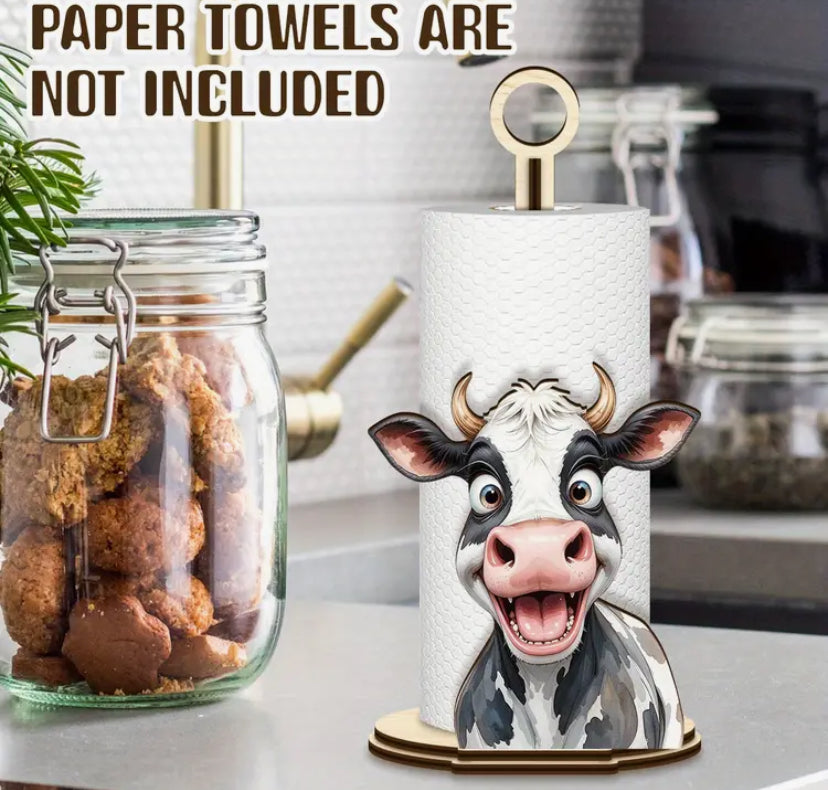 Solid Wood Trendy Monkey Tissue Holder, Kitchen Standing Roll Paper Holder