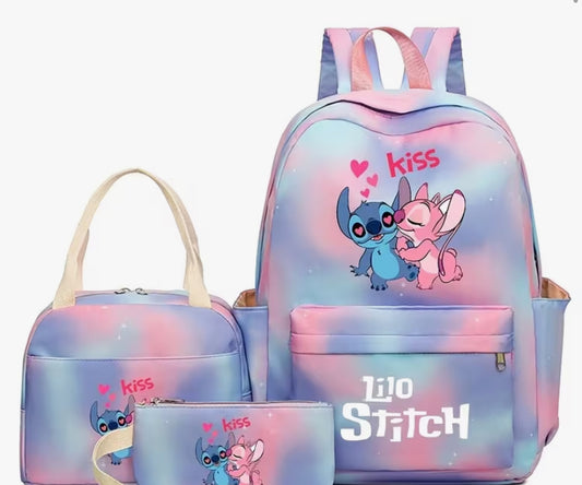 3pcs Storage Bag Set - Includes Lunch Bag And Pencil Case - Zipper Closure, Tablet Compartment Lightweight, Large Capacity, Hand Washable