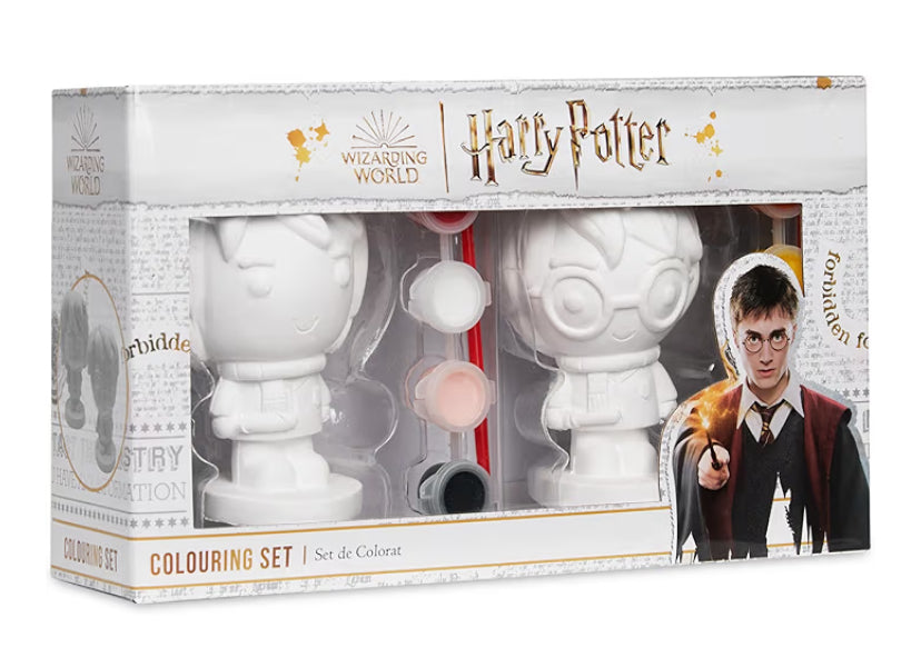 Figurine Set Paint Your Own Harry and Ron Plaster Figure Colouring Craft Kit for Kids Teens Adults Activity Set Paint and Brushes Included