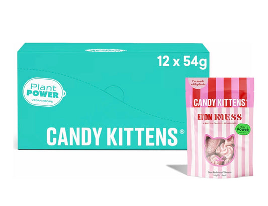 Candy Kittens Eton Mess Vegan Sweets, Vegan Treats with Fruit Juice & Natural Ingredients, Ideal for Pick and Mix Sharing, Soft & Chewy Candy, Vegetarian Sweets – 54g, Pack of 12