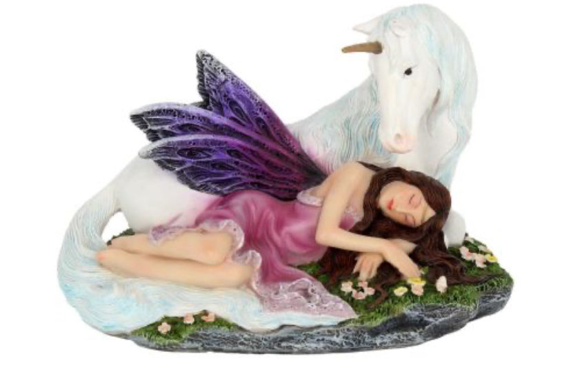 Euone Fairy and Unicorn Figurine 16cm