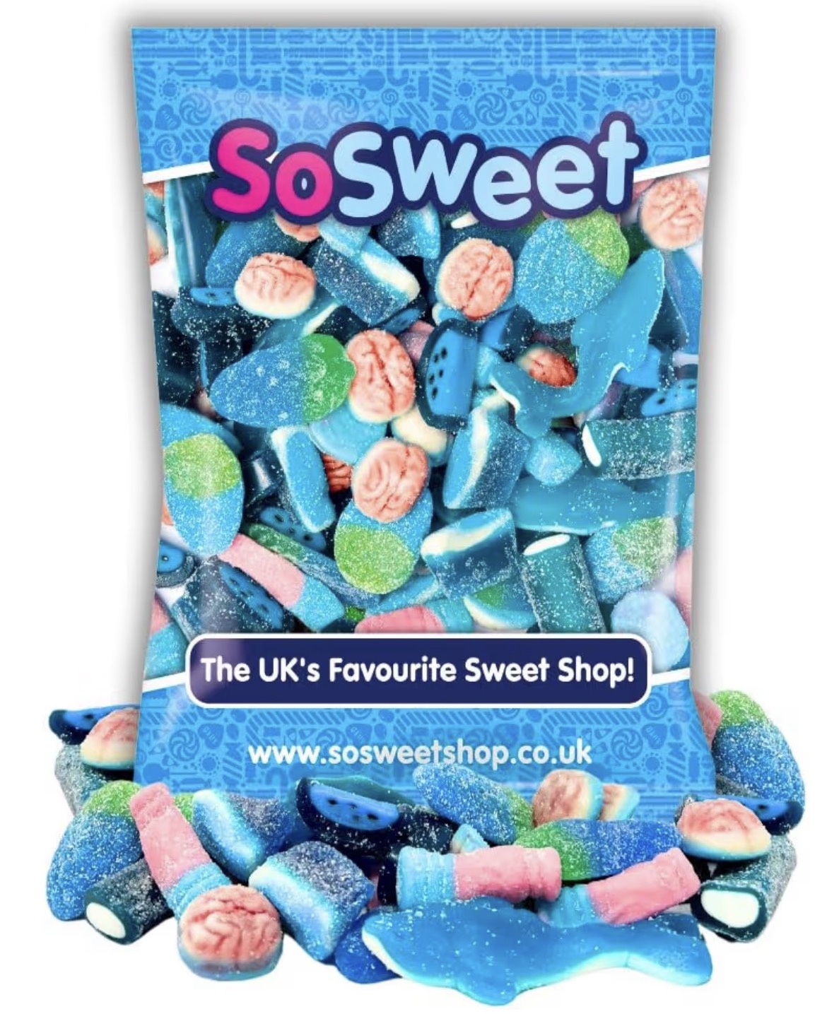 SoSweet Fizzy Sweet Mix – 1kg Bulk Bag of Tangy Pick & Mix Sweets