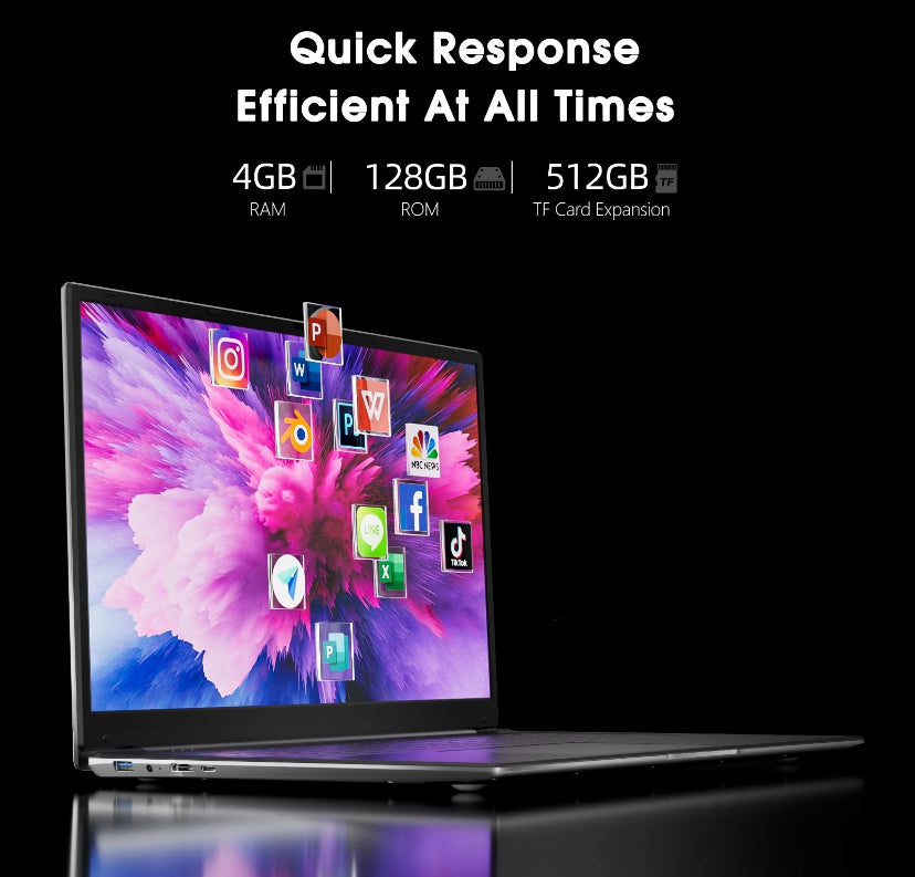 2025 NEW SGIN 17.3 inch Laptop 4GB RAM 128GB SSD Computer 5G WIFI Windows 11
