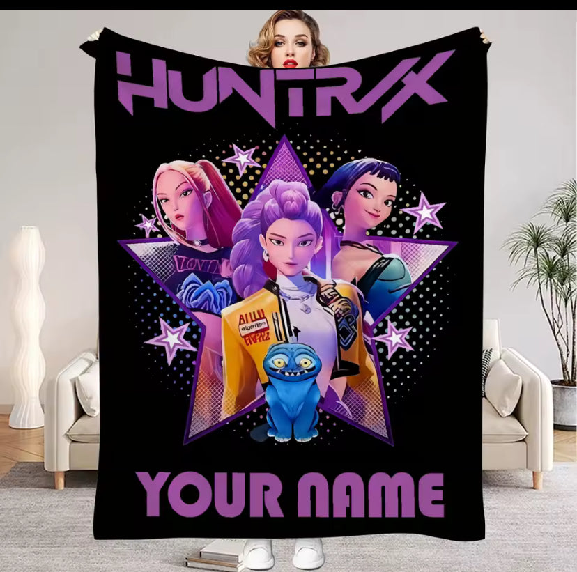 1PC Custom Name K-Pop Demon Hunters Blanket