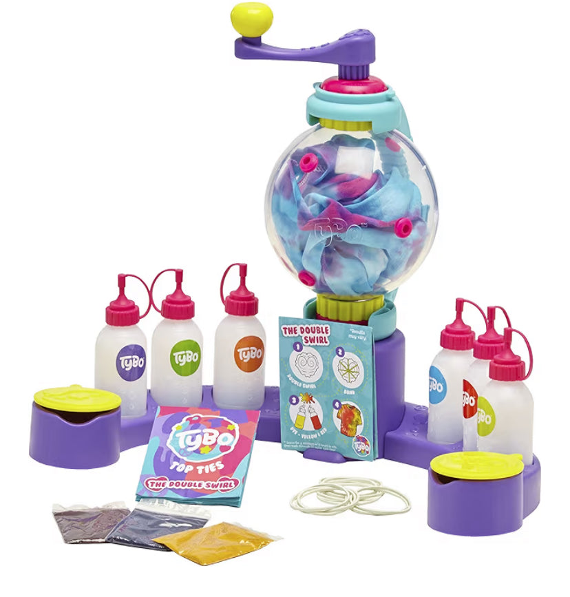 Tybo Design Studio, Arts and Crafts, Tie Dye, Easy to Use Kit, Creative Fun, Ultimate Mess Free Fun for Boys and Girls Age 6+