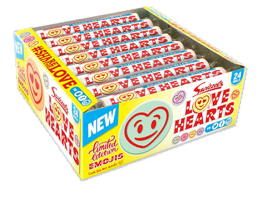 Swizzels Giant Love Hearts ,24 Count (Pack of 1)
