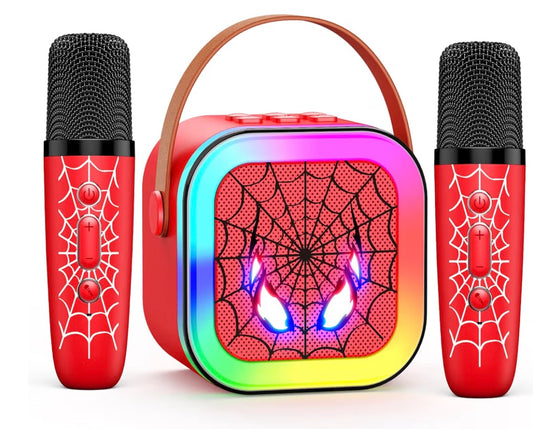 Karaoke Machine 2 Microphones, Microphone for Kids Toys for 3-12 Year Old Boys Gifts for Kids Microphone Boys Toys Age 3-9 Teenage Boy Gifts for 3-10 Year Old Boys Girls