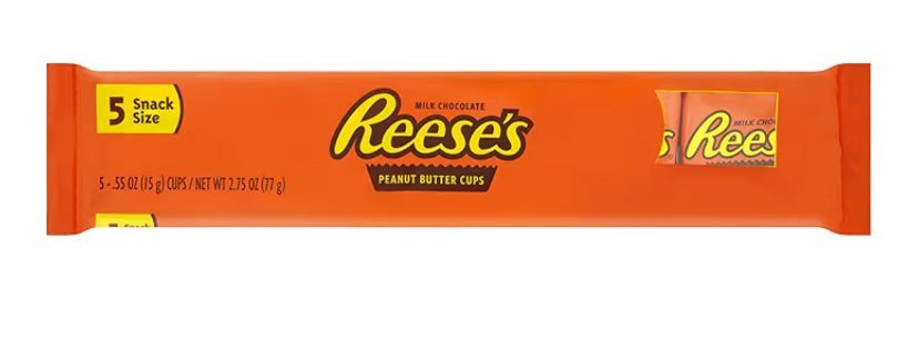 Peanut Butter Cup, American Candy, Snack Size, 5 pack 77g