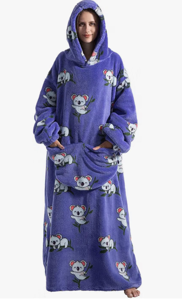 Extra Long Oversized Blanket Hoodie, Adult