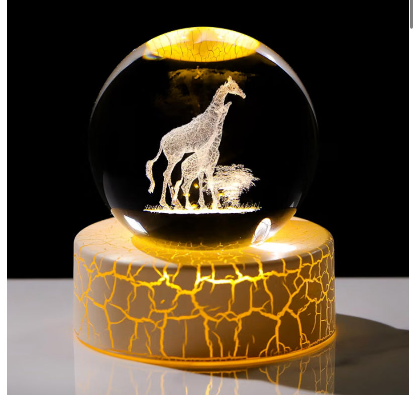 Crystal 3D Owl 2.36in Ball Figurine Gifts for Women Owl Lovers