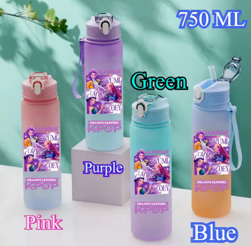 750ML Kpop Demon Hunters Water Bottle